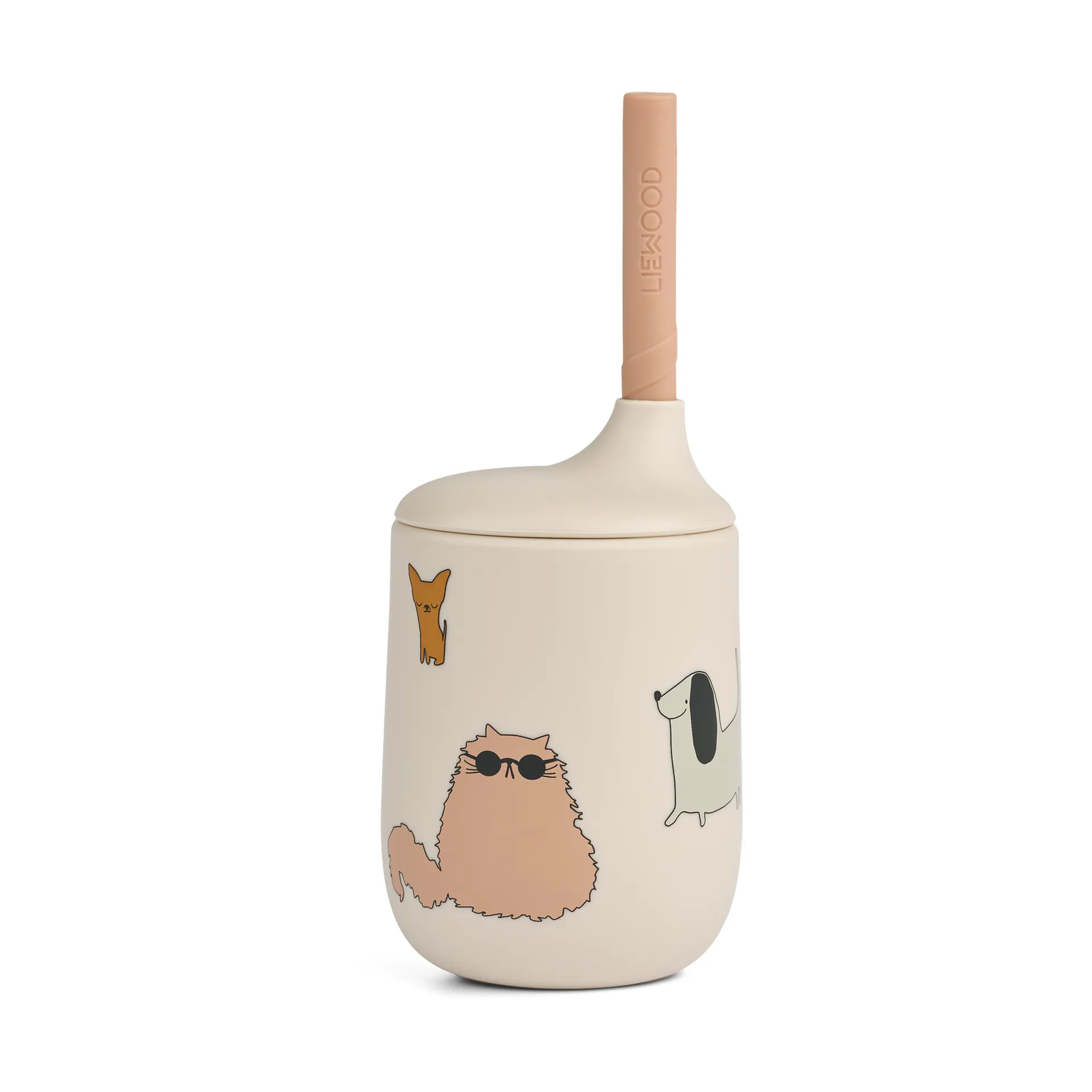 Vaso con pajita 23 cl Ellis printed sippy cup, Gatos y Perros-Sandy Liewood