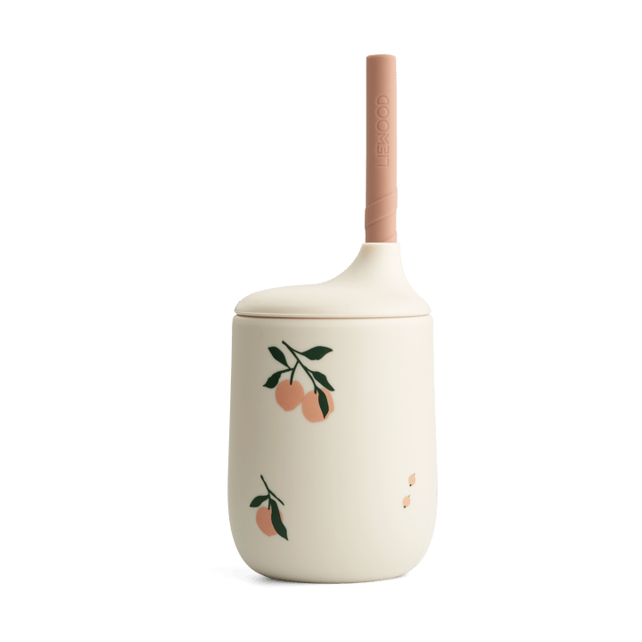 Vaso con pajita 23 cl Ellis printed sippy cup - Peach-Sea shell mix - Liewood