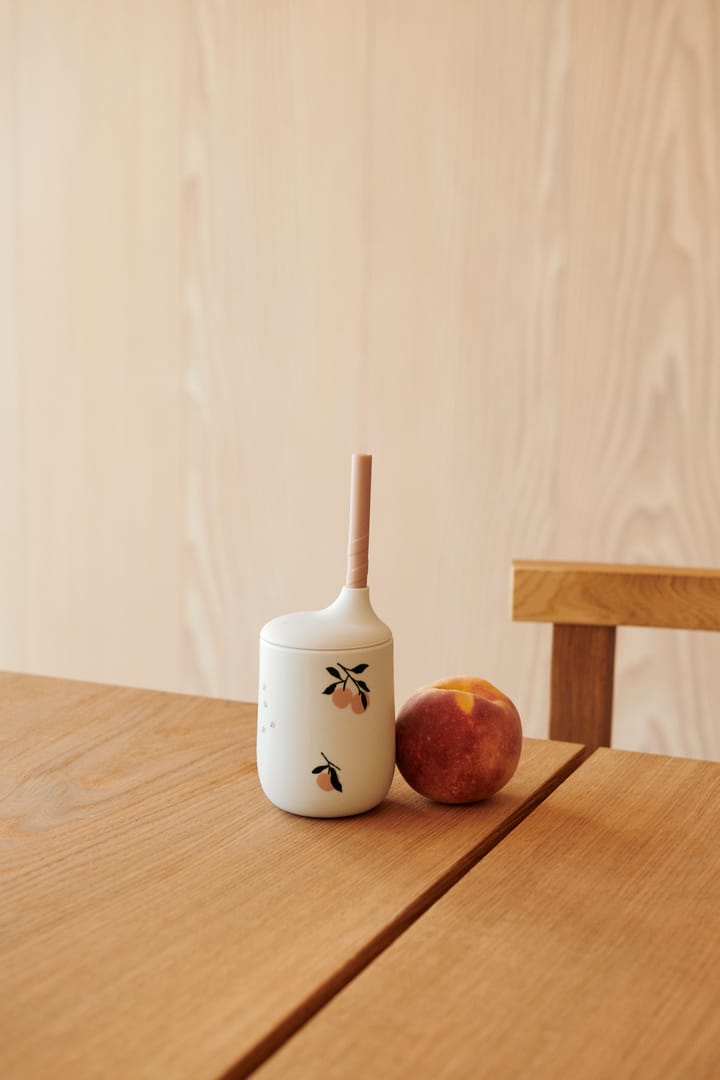 Vaso con pajita 23 cl Ellis printed sippy cup, Peach-Sea shell mix Liewood