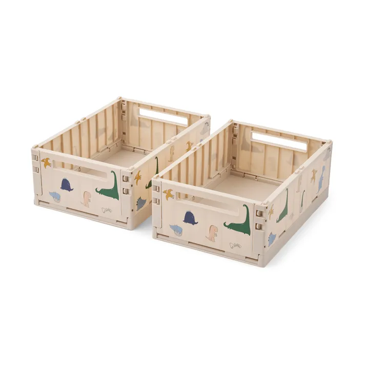 Weston caja de almacenamiento - Dino roar-Sandy, printed - Liewood