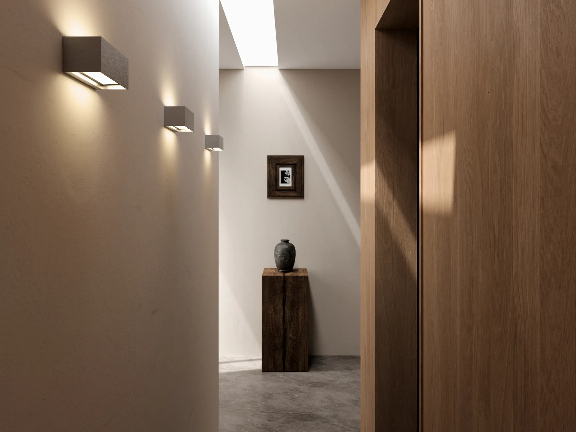 Aplique Linea W1 switch tune, Titanio, 7×15 cm Light-Point