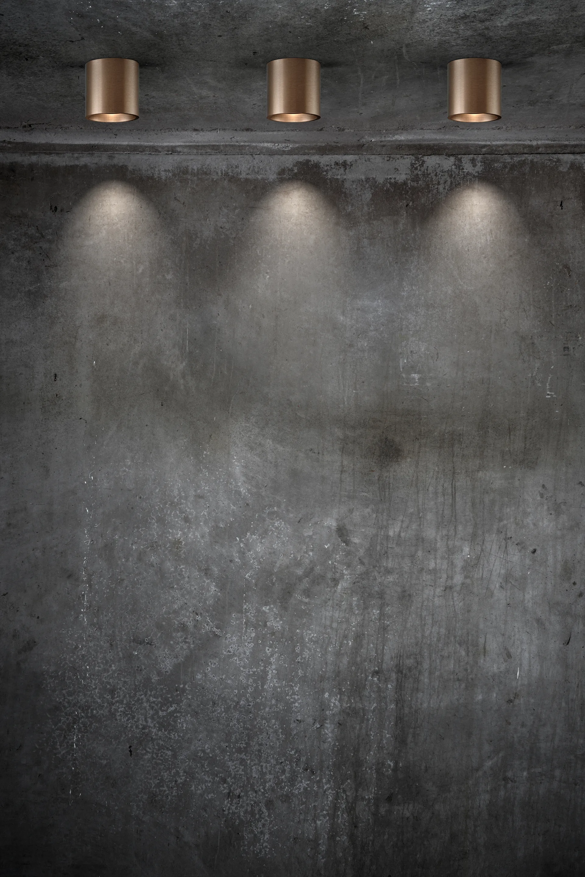 Foco orientable Solo Round 2 , Oro rosa Light-Point