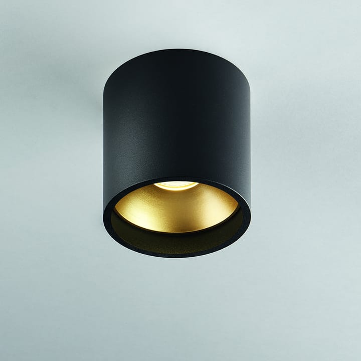 Foco Solo Round, Black/gold, 3000 kelvin Light-Point