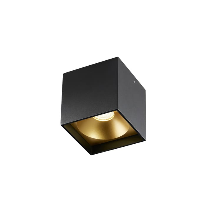 Foco Solo Square - Black/gold, 3000 kelvin - Light-Point