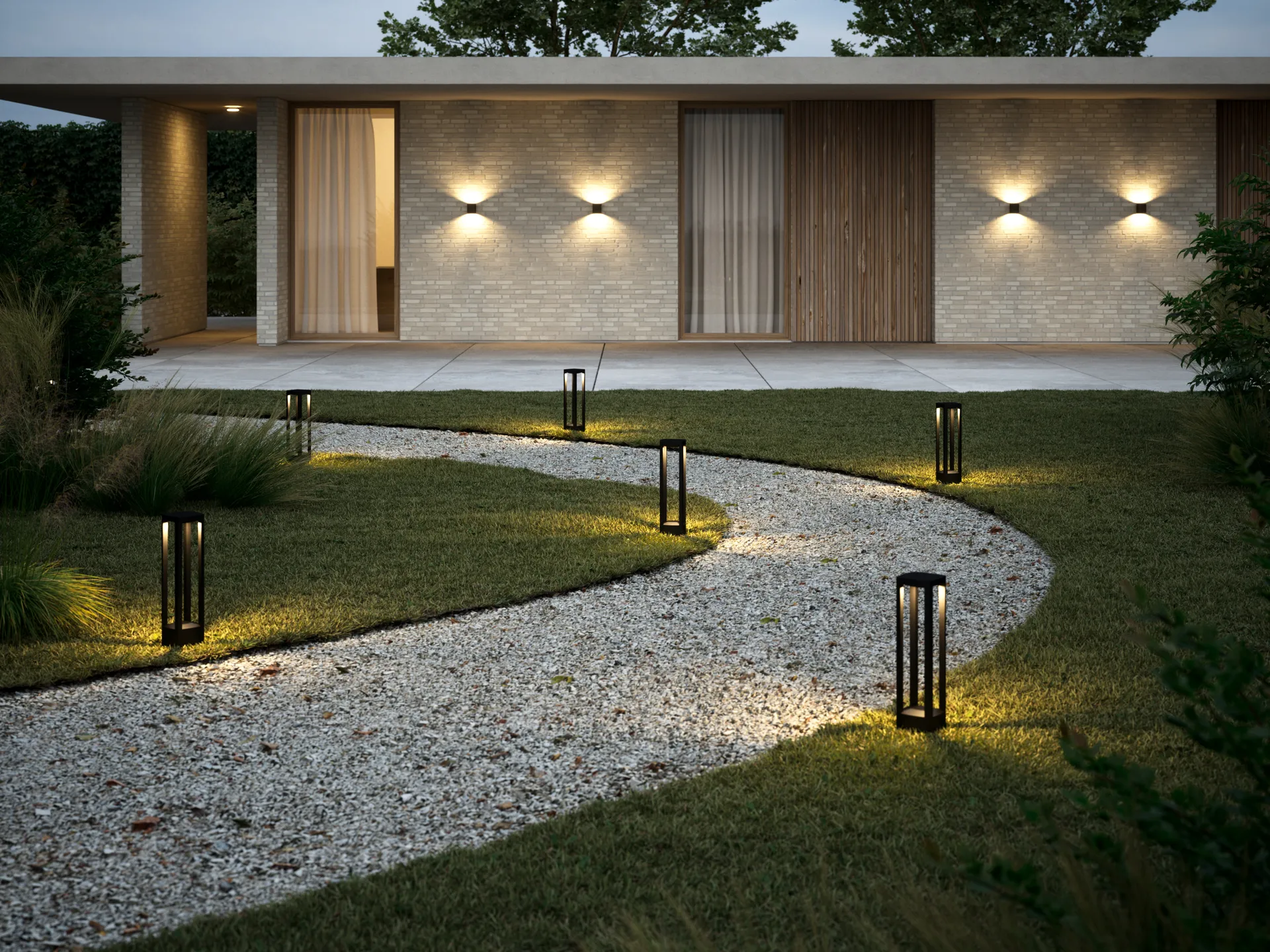 Lámpara de exterior Mirage switch tune , Negro, 12×48 cm Light-Point