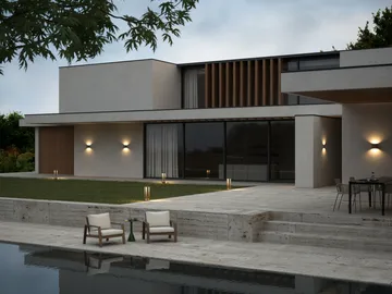 Lámpara de exterior Mirage switch tune  - Rust, 12x48 cm - Light-Point