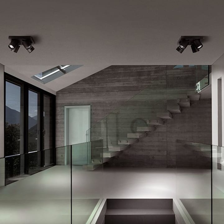 Lámpara de techo y pared Focus 2, Black, 3000 kelvin Light-Point