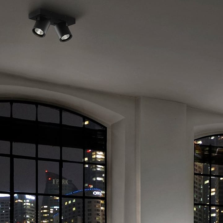Lámpara de techo y pared Focus 2, Black, 3000 kelvin Light-Point