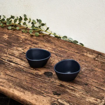 2 Boles Curve Stoneware - azul marino - LIND DNA