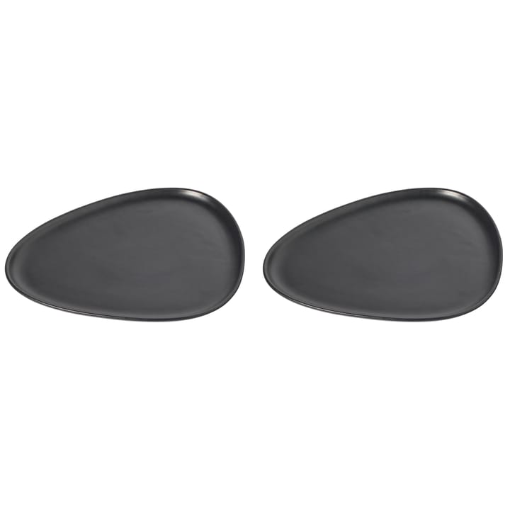 2 Platos de mesa Curve Stoneware - negro - LIND DNA