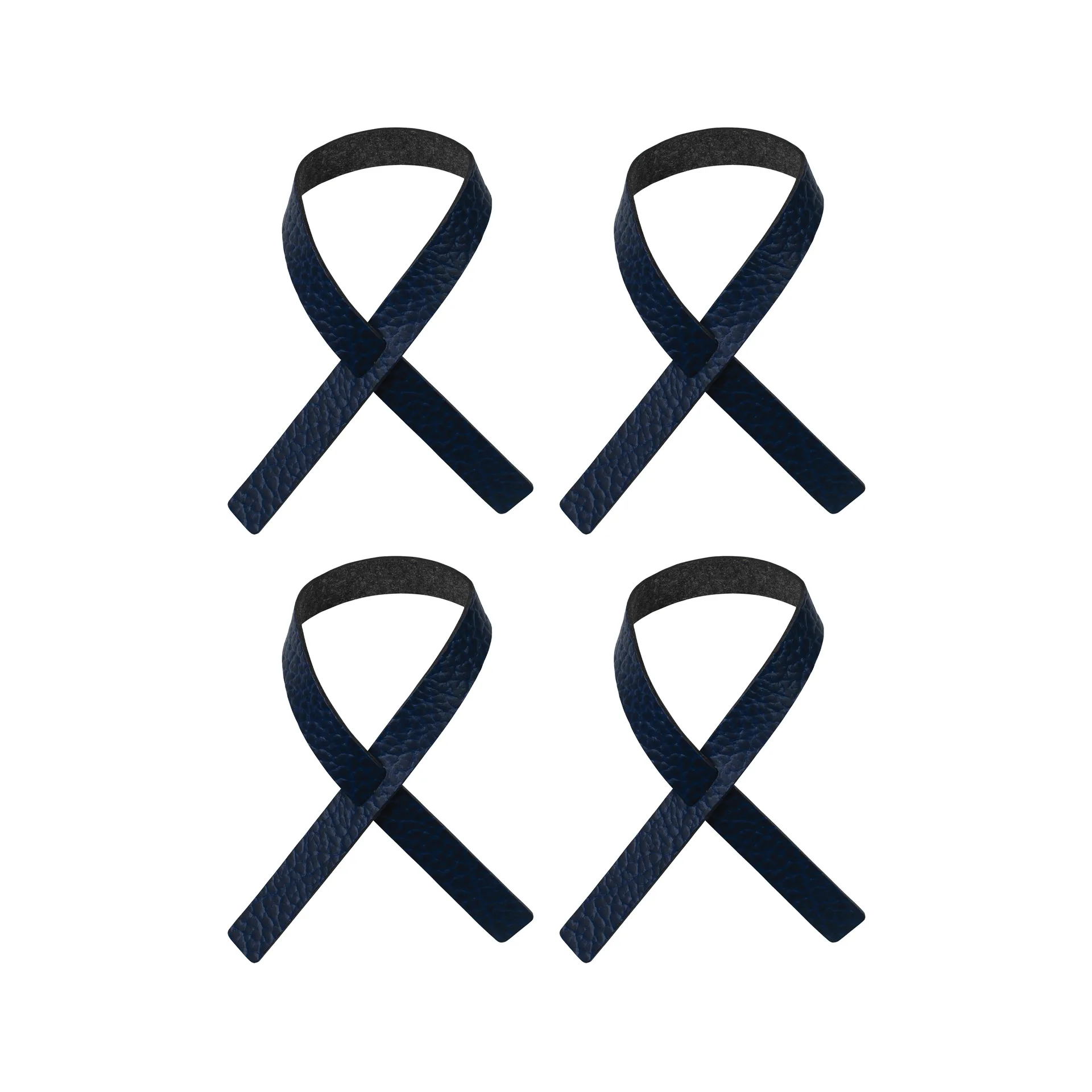 4 Anillos servilletero Loop, azul marino LIND DNA