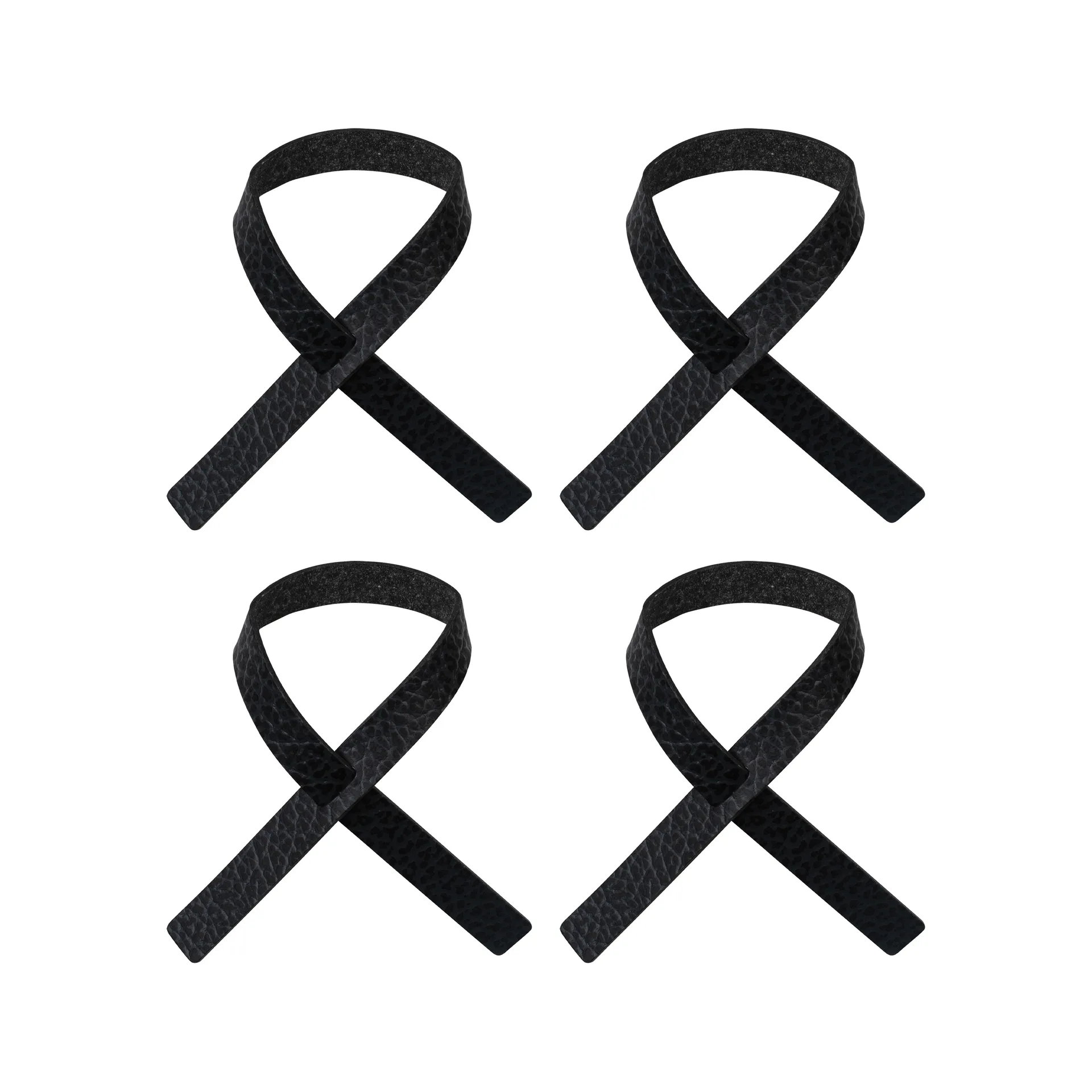 4 Anillos servilletero Loop, negro antracita LIND DNA