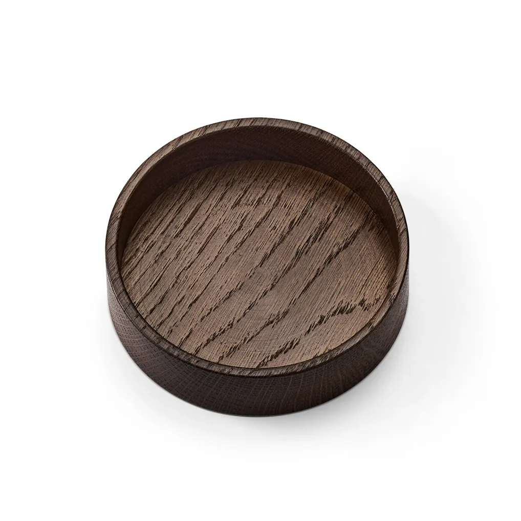 Almacenamiento para posavasos Wood Box , Smoked-oak, circle, S LIND DNA