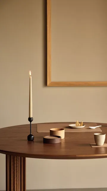 Almacenamiento para posavasos Wood Box  - Smoked-oak, circle, S - LIND DNA