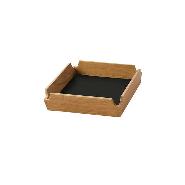 Bandeja Airy Nupo - Black ink-teak, mini - LIND DNA