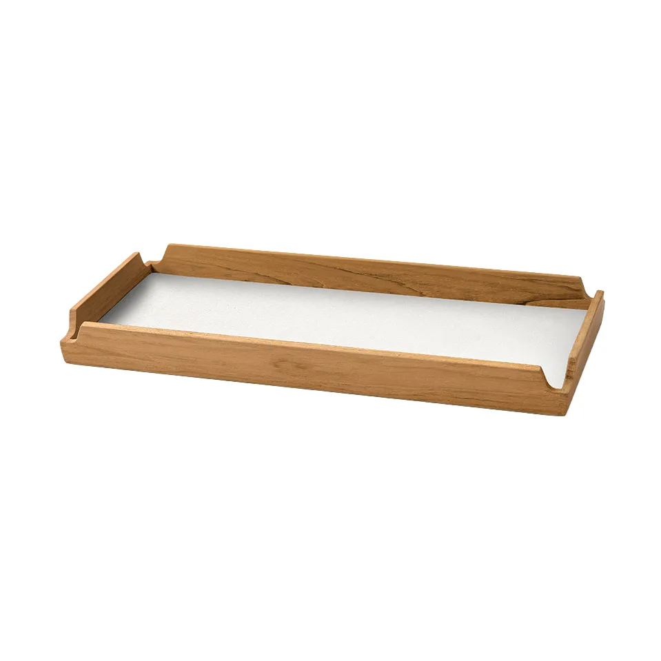 Bandeja Airy Nupo, Pure white-teak, slim LIND DNA