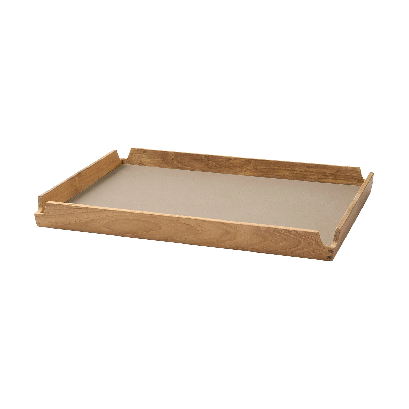 Bandeja de teca Airy square M, Nupo clay brown LIND DNA