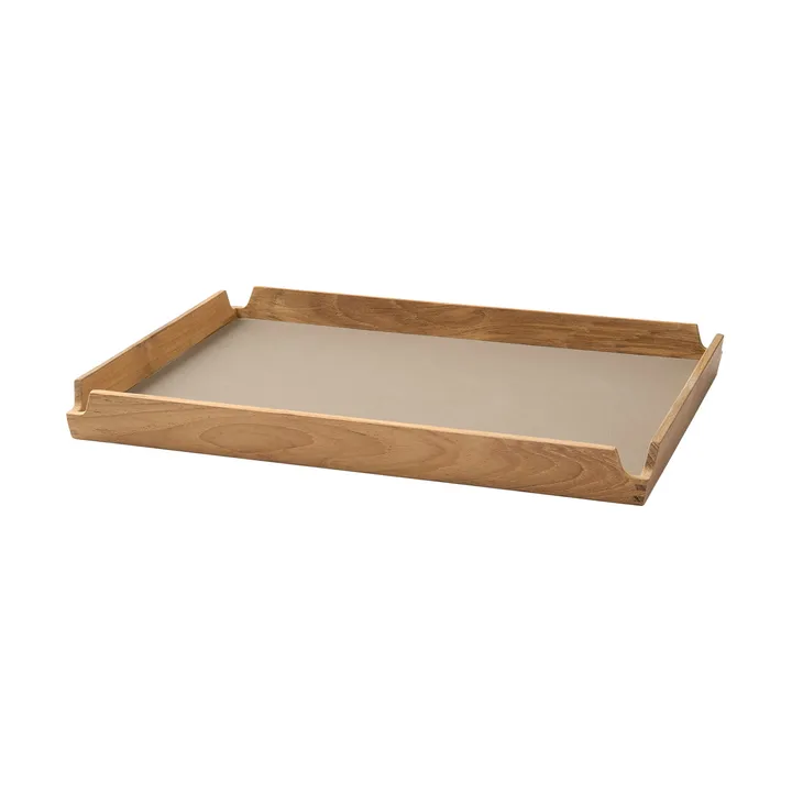 Bandeja de teca Airy square M - Nupo clay brown - LIND DNA