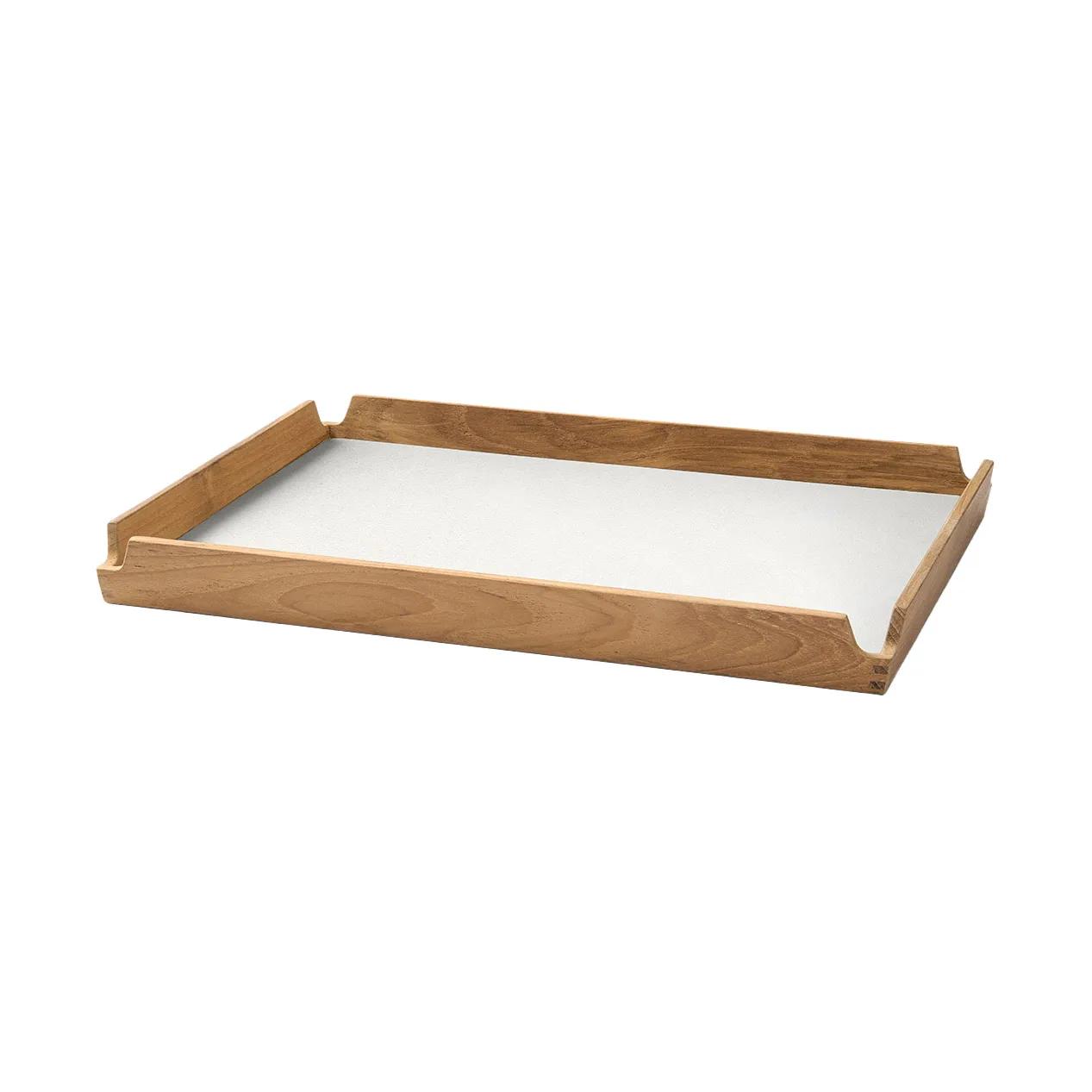 Bandeja de teca Airy square M, Nupo pure white LIND DNA