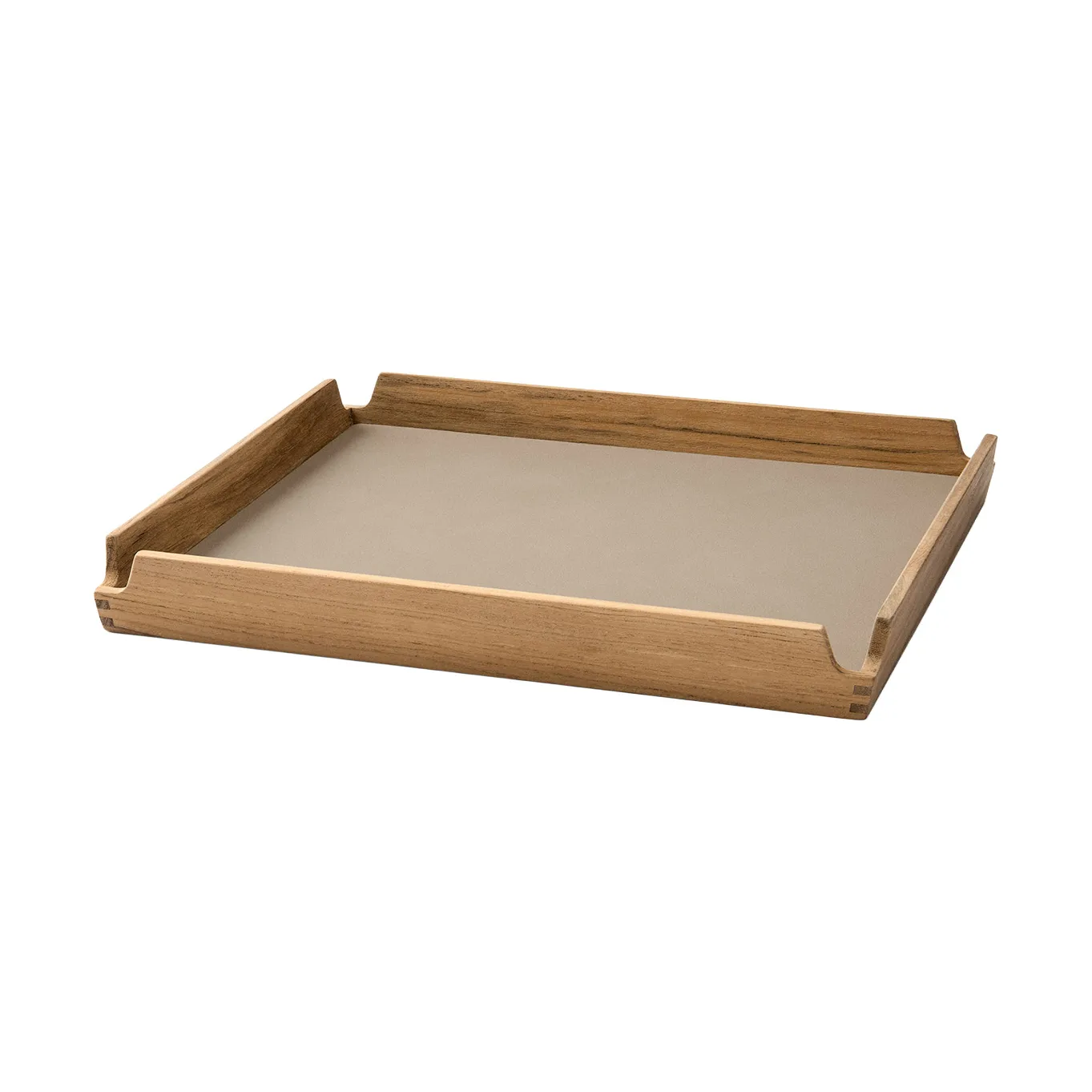 Bandeja de teca Airy square S, Nupo clay brown LIND DNA