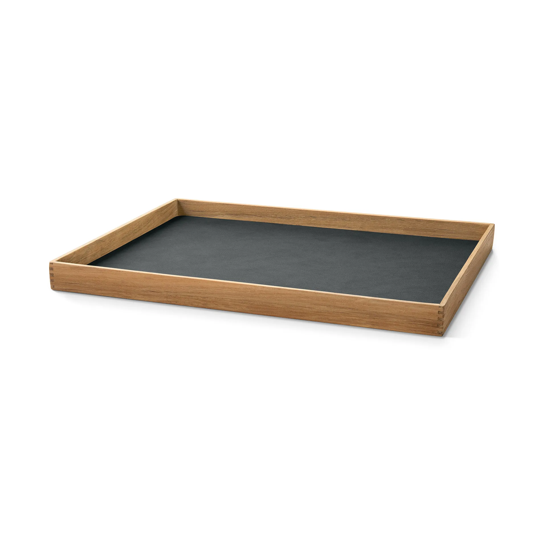Bandeja de teca Even square L, Nupo anthracite LIND DNA