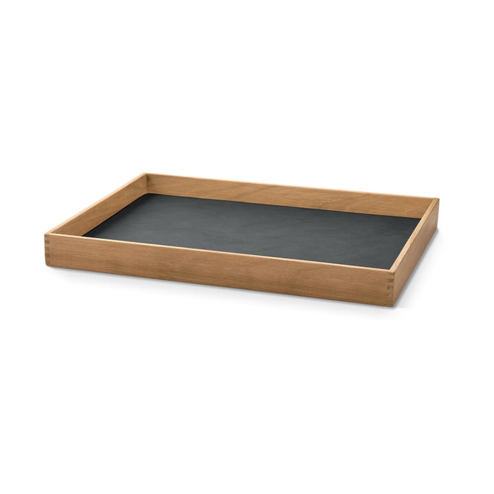 Bandeja de teca Even square M - Nupo anthracite - LIND DNA