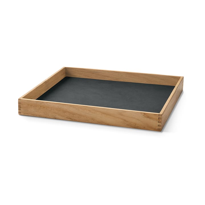 Bandeja de teca Even square S - Nupo anthracite - LIND DNA