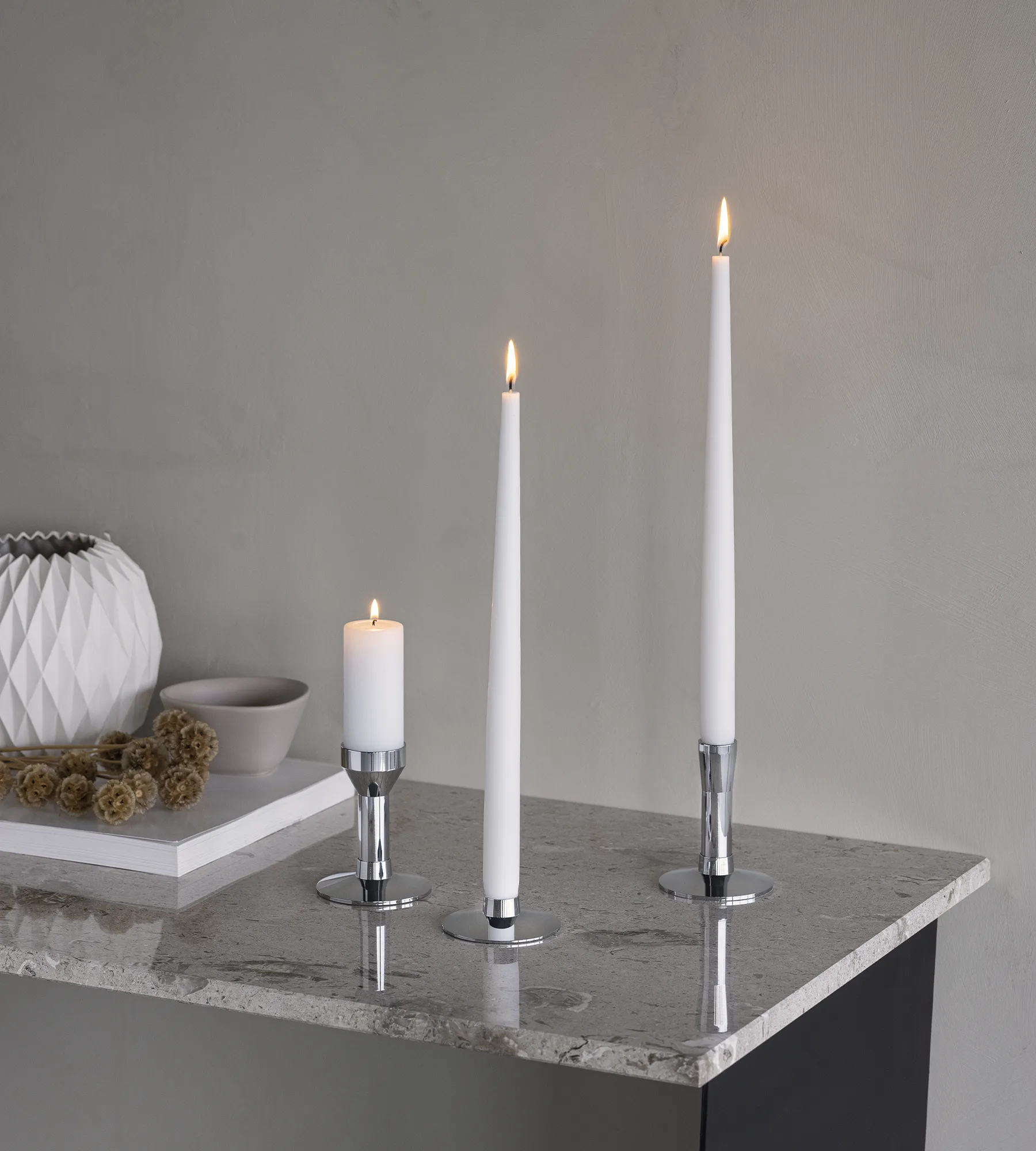 Candelabro Curve, Chrome, plinth LIND DNA