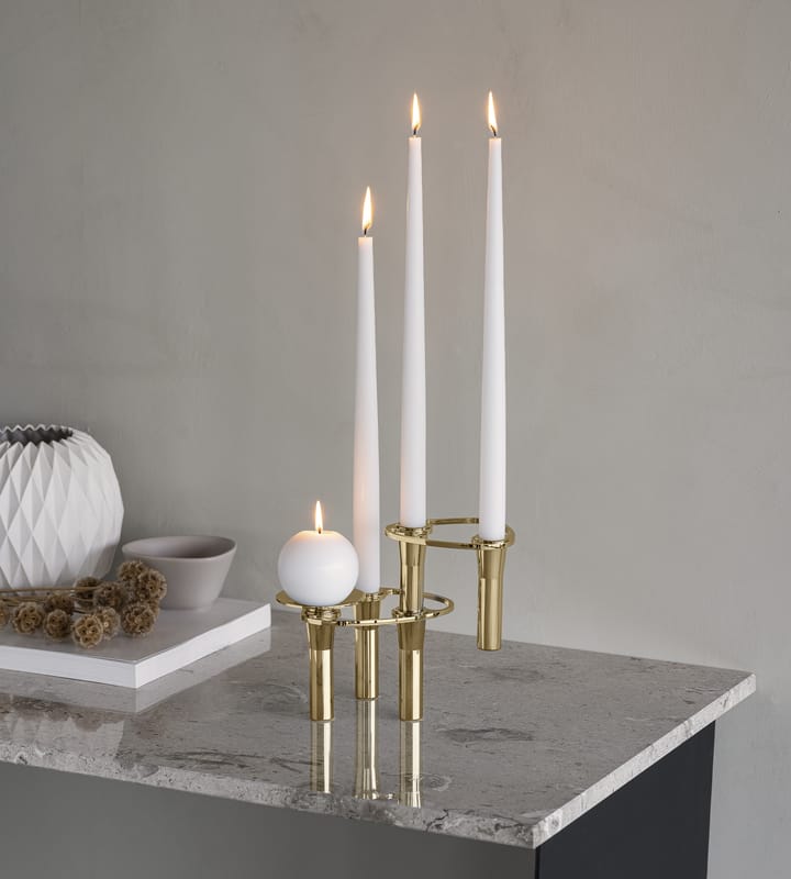 Candelabro Curve, Gold, tray LIND DNA