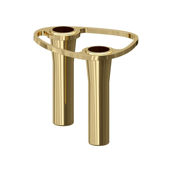 Candelabro Lind Curve combinable chapado en oro 24K, Double LIND DNA
