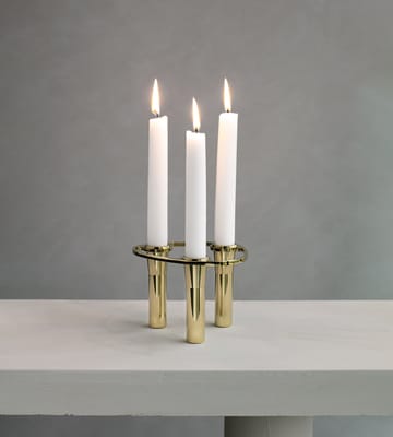 Candelabro Lind Curve combinable chapado en oro 24K - Triple - LIND DNA