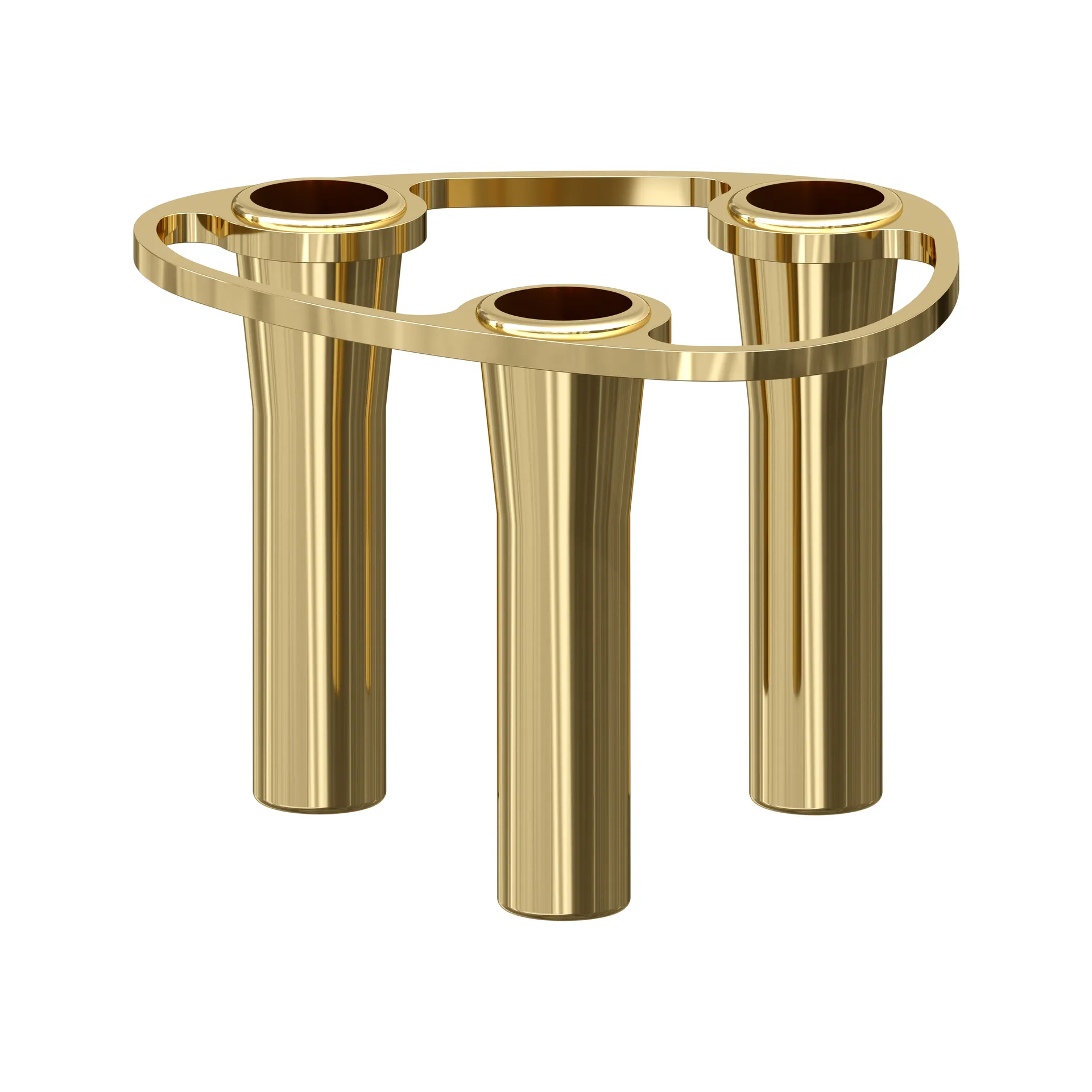 Candelabro Lind Curve combinable chapado en oro 24K, Triple LIND DNA