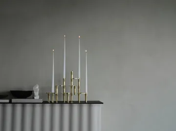 Candelabro Lind Curve combinable chapado en oro 24K - Triple - LIND DNA