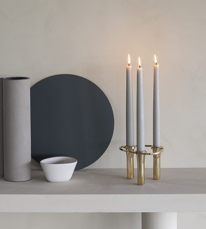 Candelabro Lind Curve combinable chapado en oro 24K, Triple LIND DNA