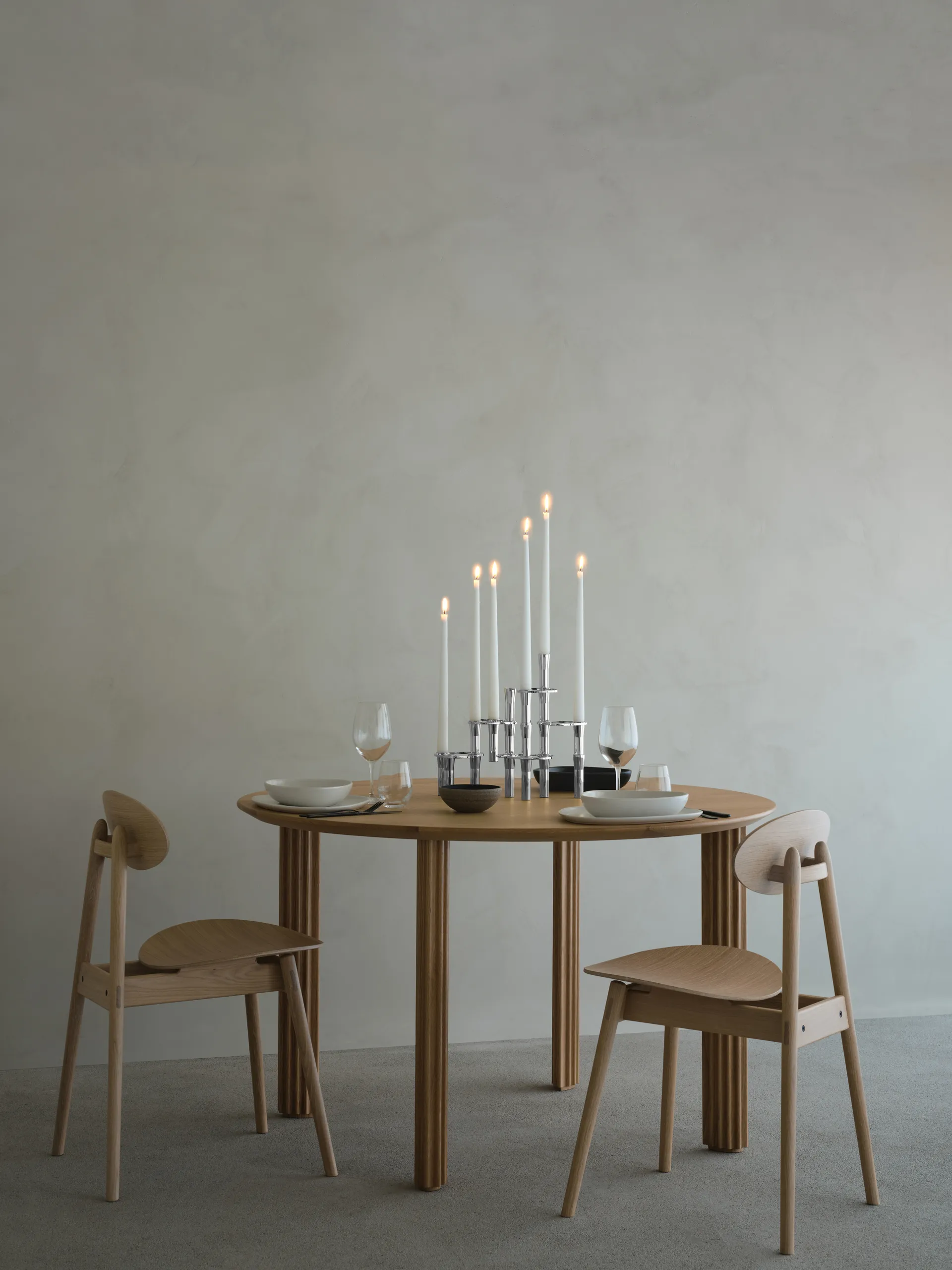 Candelabro Lind Curve combinable cromo, Single LIND DNA