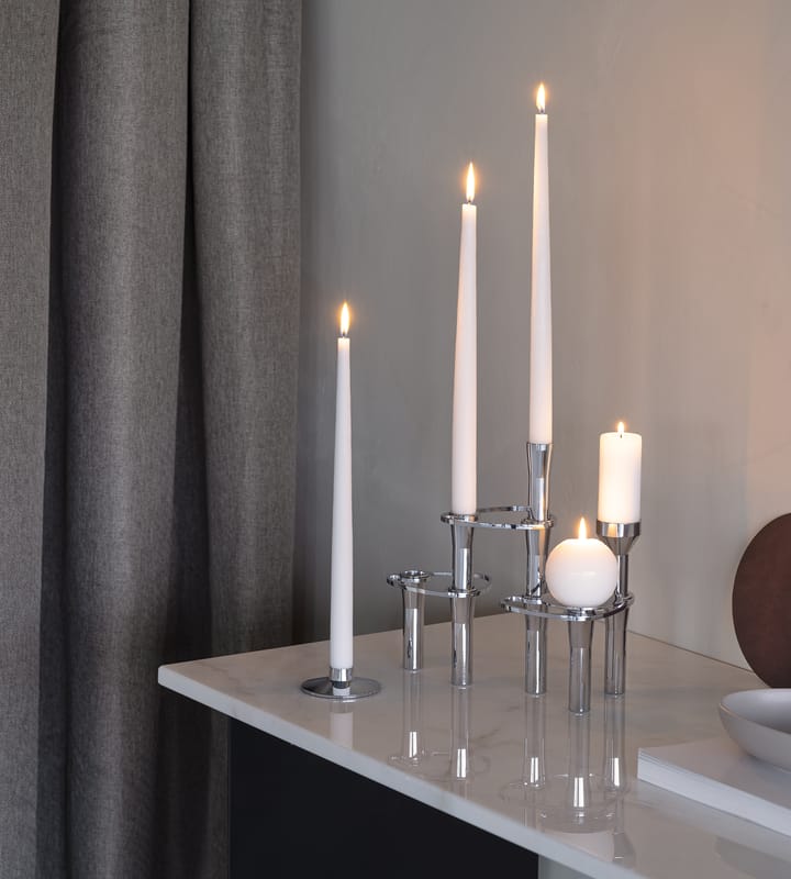 Candelabro Lind Curve combinable cromo, Triple LIND DNA