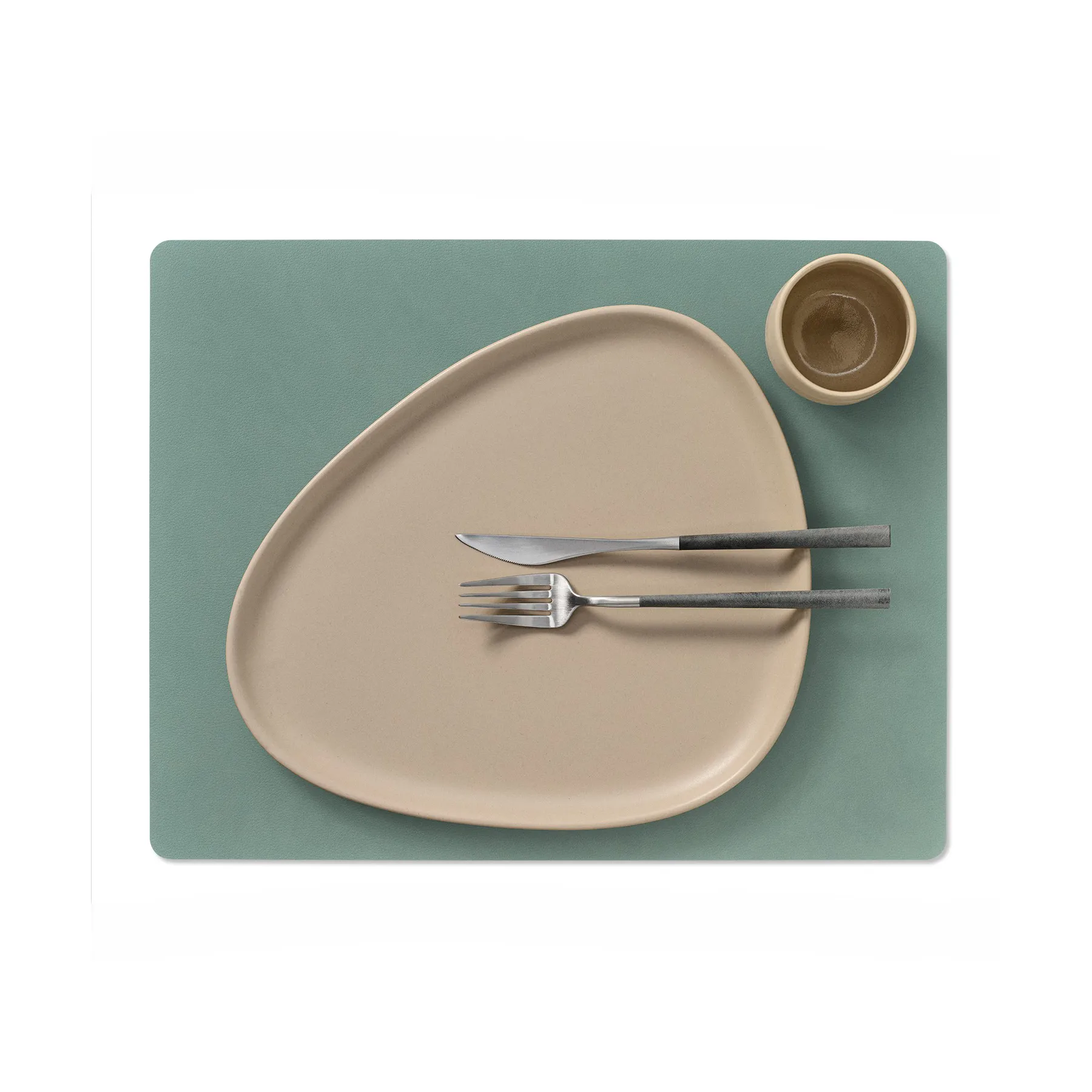 cuadrado Cloud-Nupo Mantel individual reversible 1 pieza, gris antracita-verde pastel LIND DNA