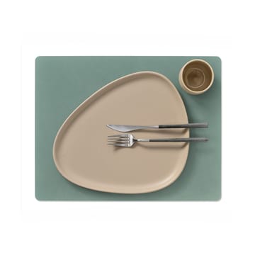 cuadrado Cloud-Nupo Mantel individual reversible 1 pieza - gris antracita-verde pastel - LIND DNA
