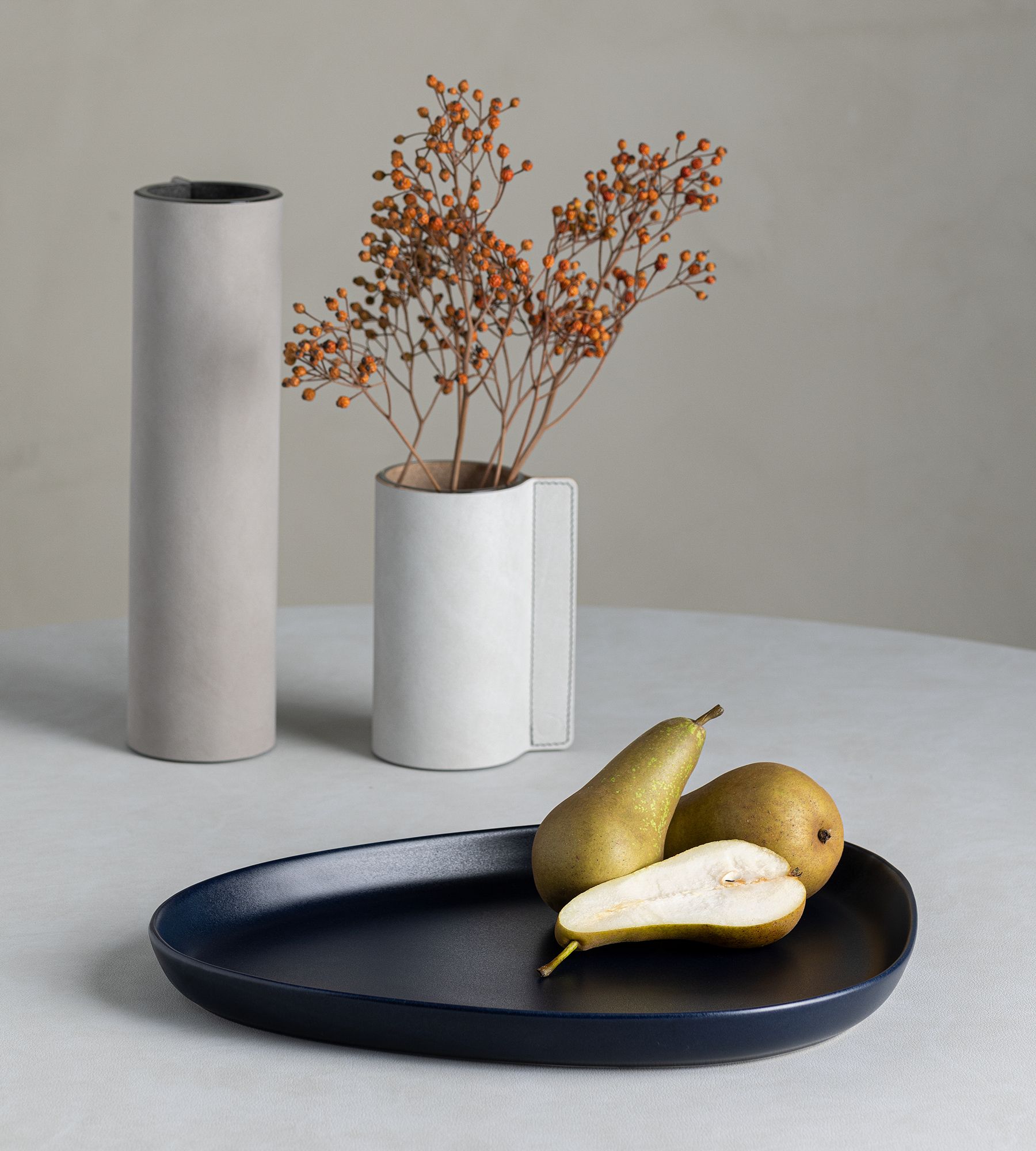Fuente de servir Curve Stoneware 30x35 cm, Navy blue LIND DNA