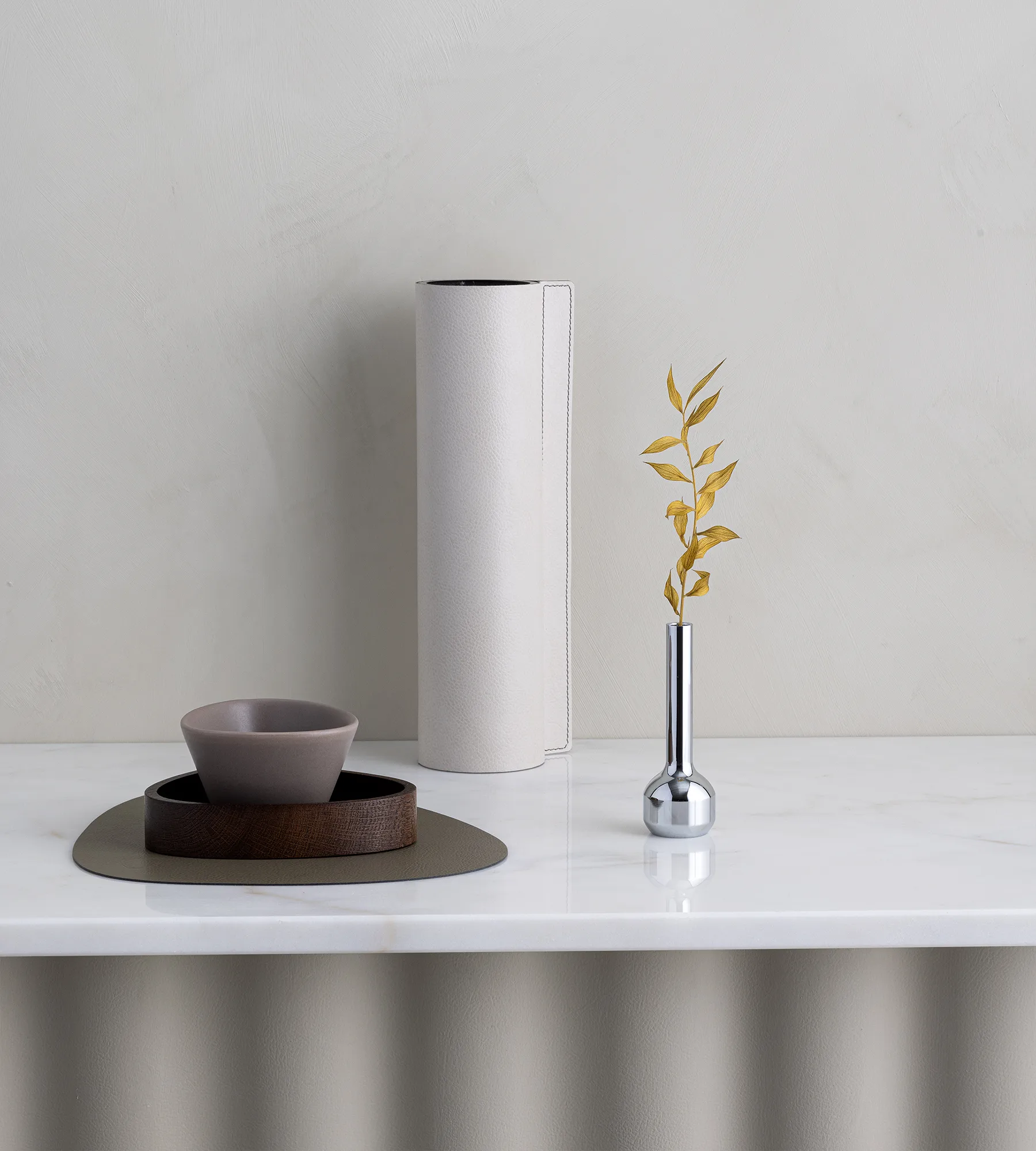 Jarrón Silhouette 120, Chrome steel LIND DNA