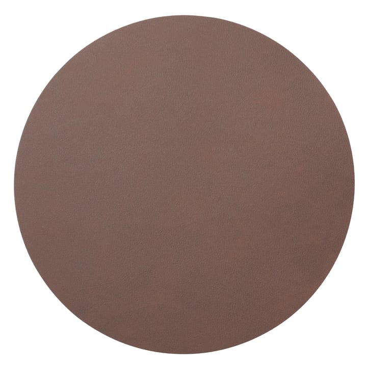 Mantel individual circular Nupo XL - marrón oscuro - LIND DNA