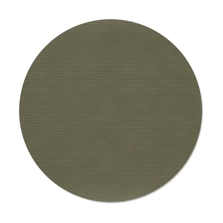 Mantel individual Corduroy - Army green, circle, L - LIND DNA
