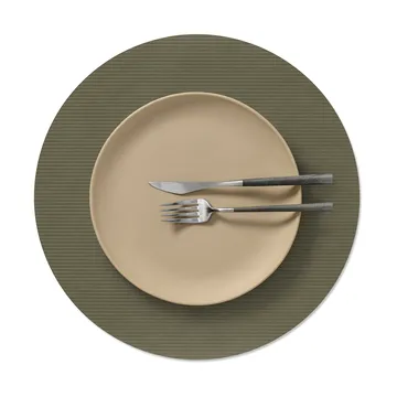 Mantel individual Corduroy - Army green, circle, L - LIND DNA