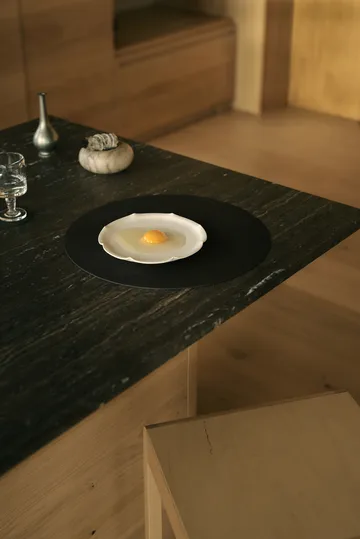 Mantel individual Corduroy - Black ink, circle, L - LIND DNA