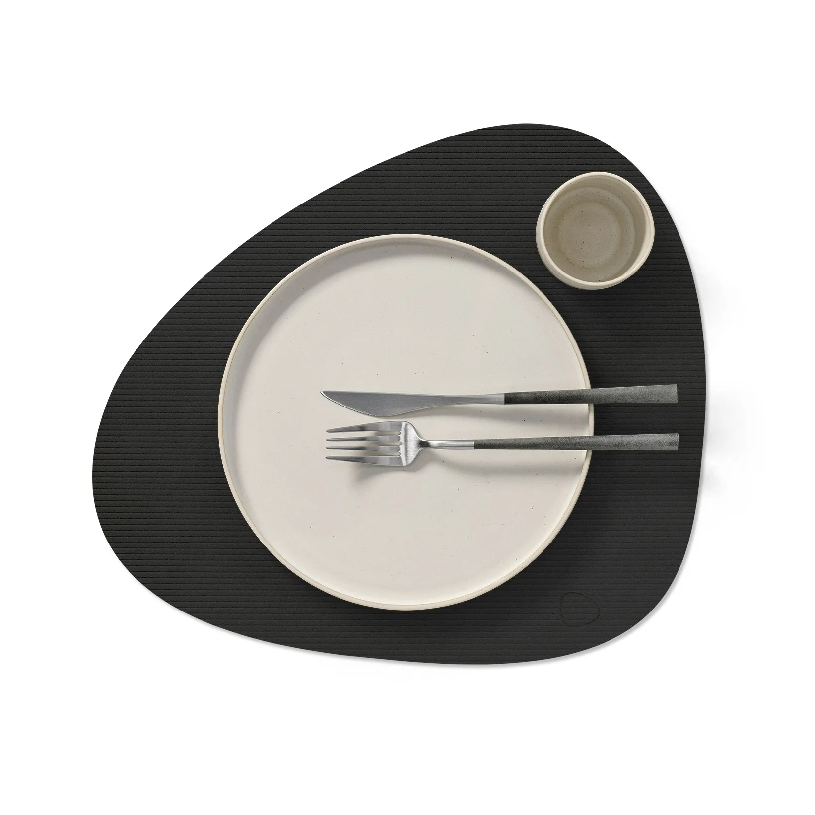 Mantel individual Corduroy curve L, Black ink LIND DNA