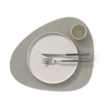 Mantel individual Corduroy curve L - Light Grey - LIND DNA