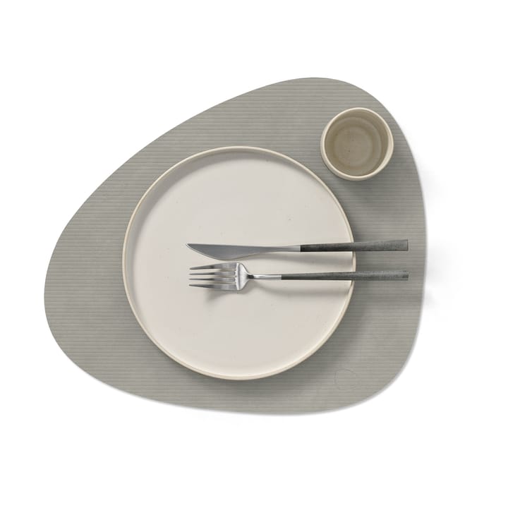 Mantel individual Corduroy curve L, Light Grey LIND DNA