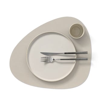 Mantel individual Corduroy curve L - Oyster White - LIND DNA