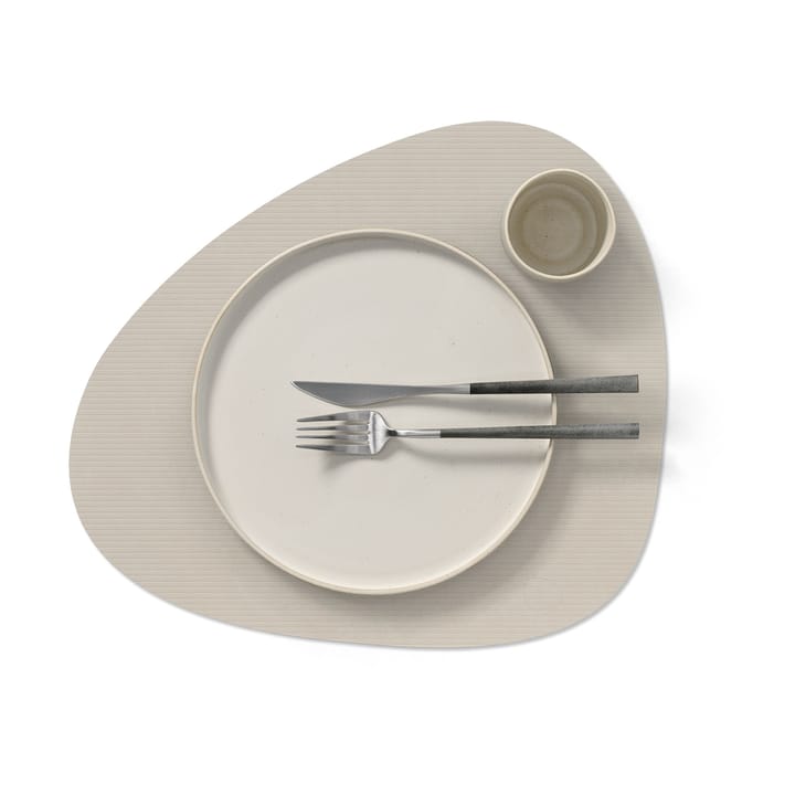 Mantel individual Corduroy curve L, Oyster White LIND DNA