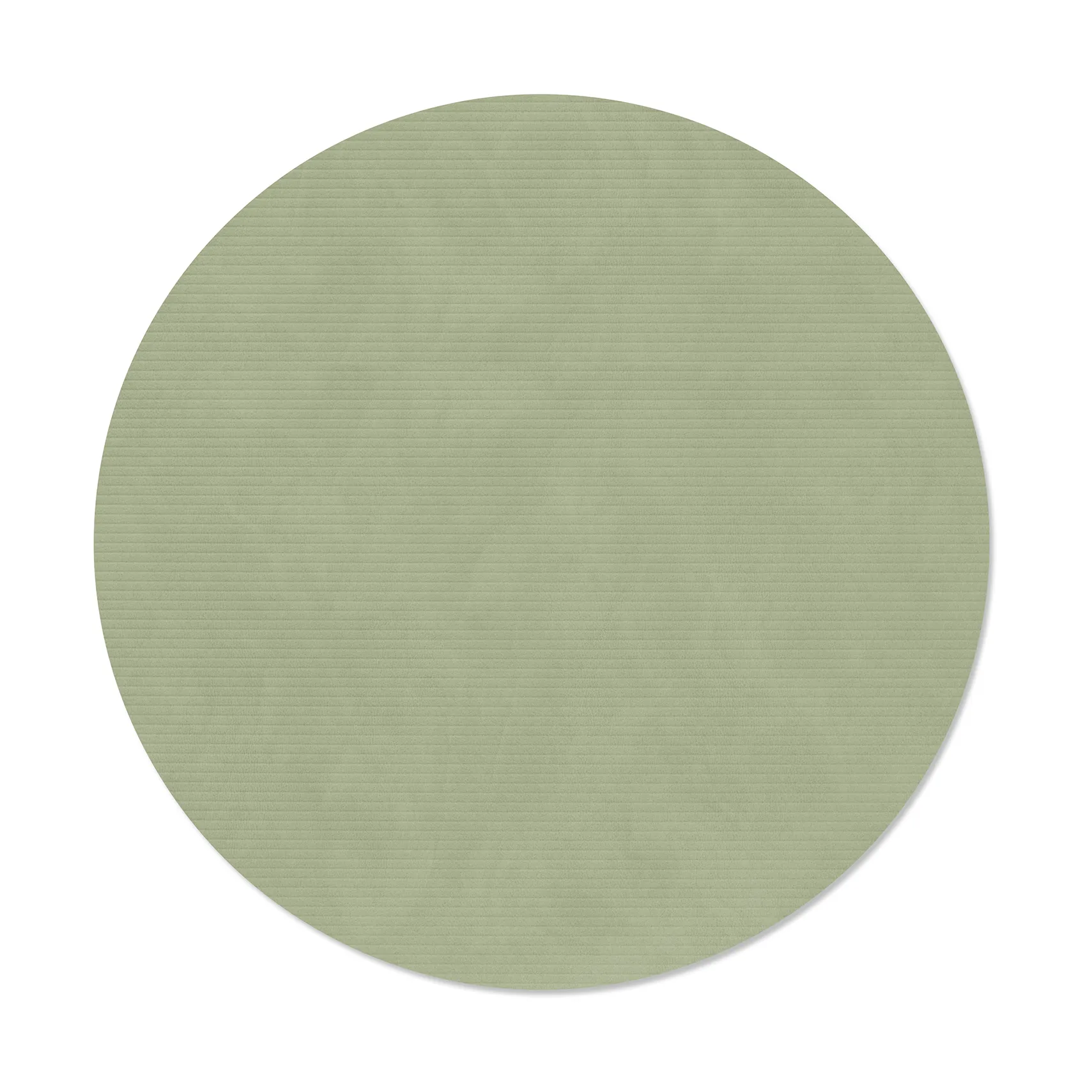 Mantel individual Corduroy, Olive green, circle, L LIND DNA
